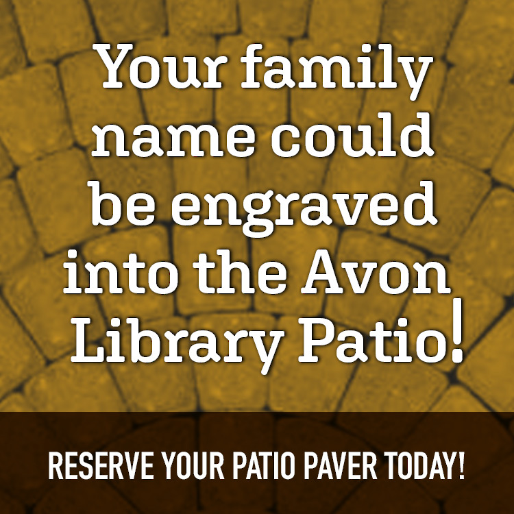 Your family name could be engraved into the Avon Library Patio on paver graphic