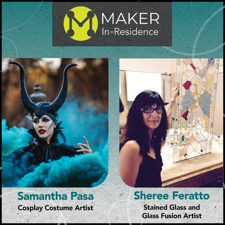 Pictures of Samantha Pasa, Cosplay Costume Artist and Sheree Feratto, Stained Glass and Glass Fusion Artist