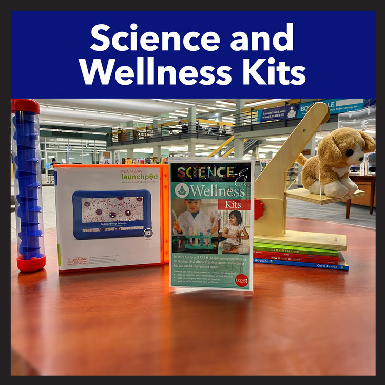 Science and Wellness Kit examples - books, scale, launchpad