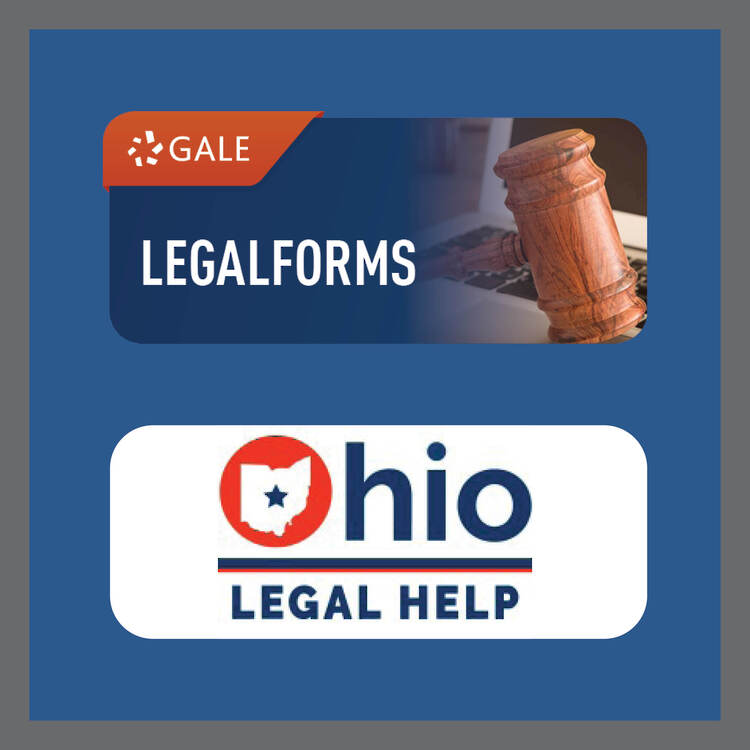 Ohio Legal Help & Gale Legal Forms with image of a gavel