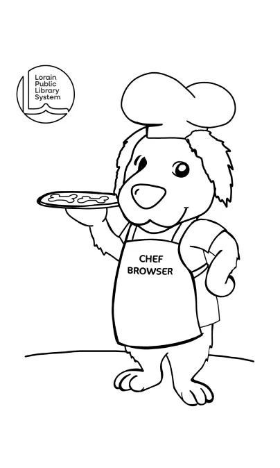 Browser holding a tray of dog bone cookies
