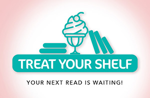 Treat Your Shelf Logo - Shelf with books and ice cream sundae