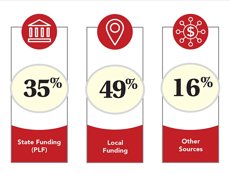 Chart of how Libraries are funded