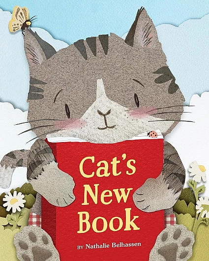 StoryWalk&reg; August 2026 - "Cat's New Book" by Nathalie Belhassen